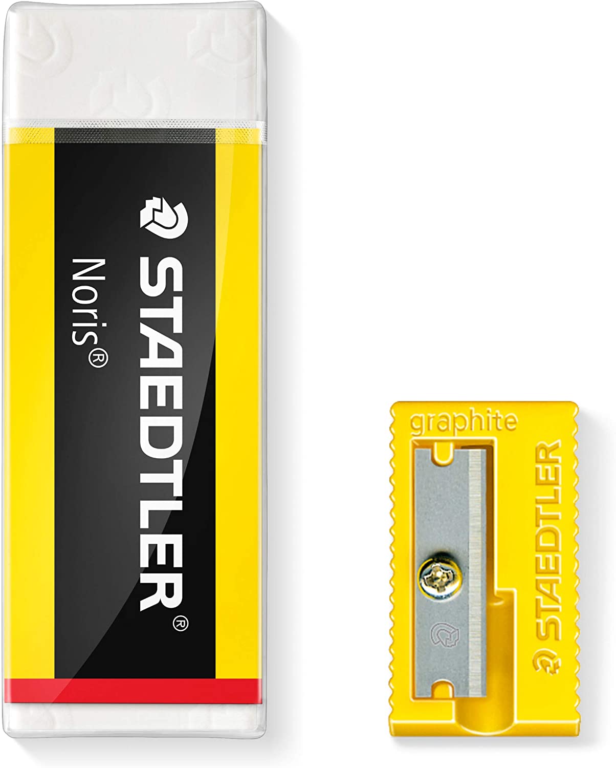 Staedtler Noris 526 Lot de 1 gomme en plastique + 1 taille-crayon en plastique