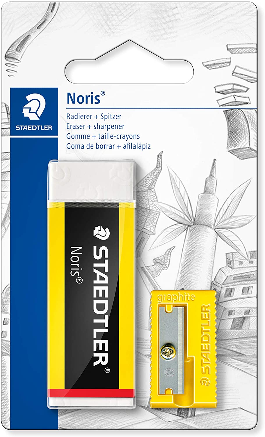 Staedtler Noris 526 Lot de 1 gomme en plastique + 1 taille-crayon en plastique