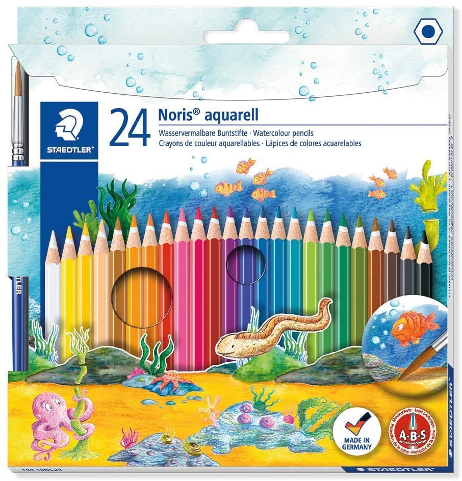 Staedtler Noris Aquarell 24 Crayons + Pinceau