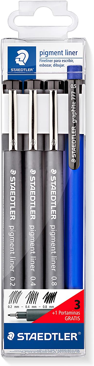 Staedtler Pack de 3 Marqueurs Calibrés + 1 Portemine