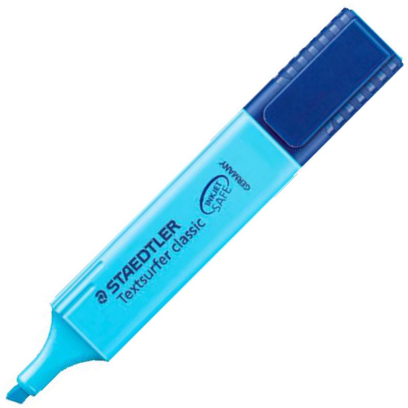 Lot de 10 Staedtler Textsurfer Classic 364 Fluorescent Marker Pen bleu