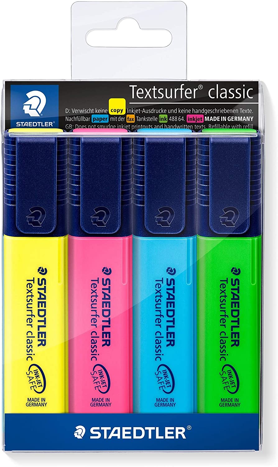 LOT de 4 marqueurs fluo Staedtler Textsurfer