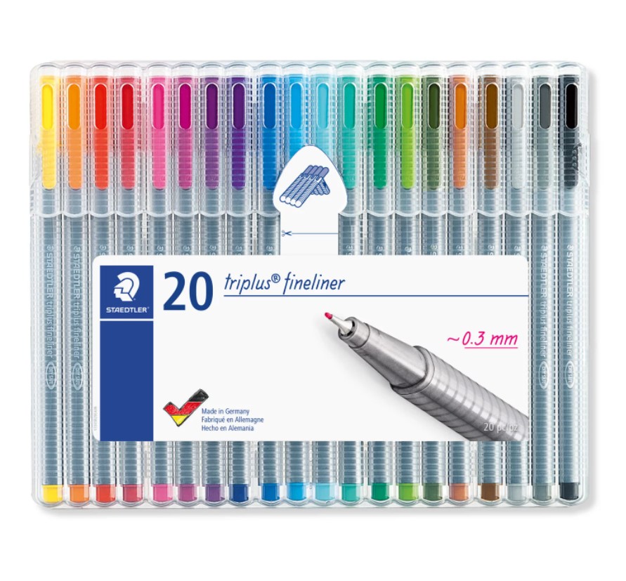Staedtler Lot de 20 stylos Fineliner