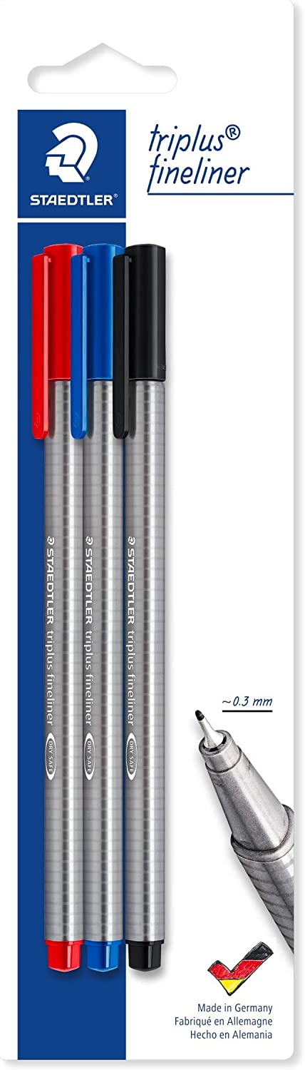 Staedtler Triplus 334 Lot de 3 stylos