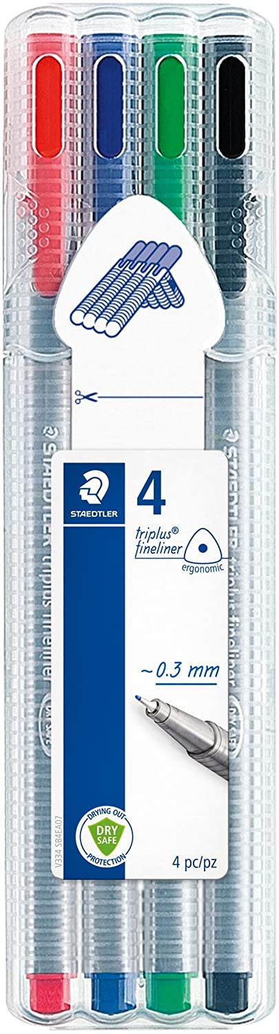 Staedtler Lot de 4 stylos Fineliner
