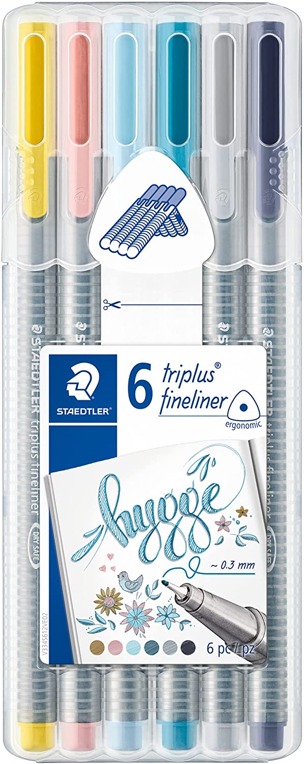 Staedtler Lot de 6 stylos Fineliner