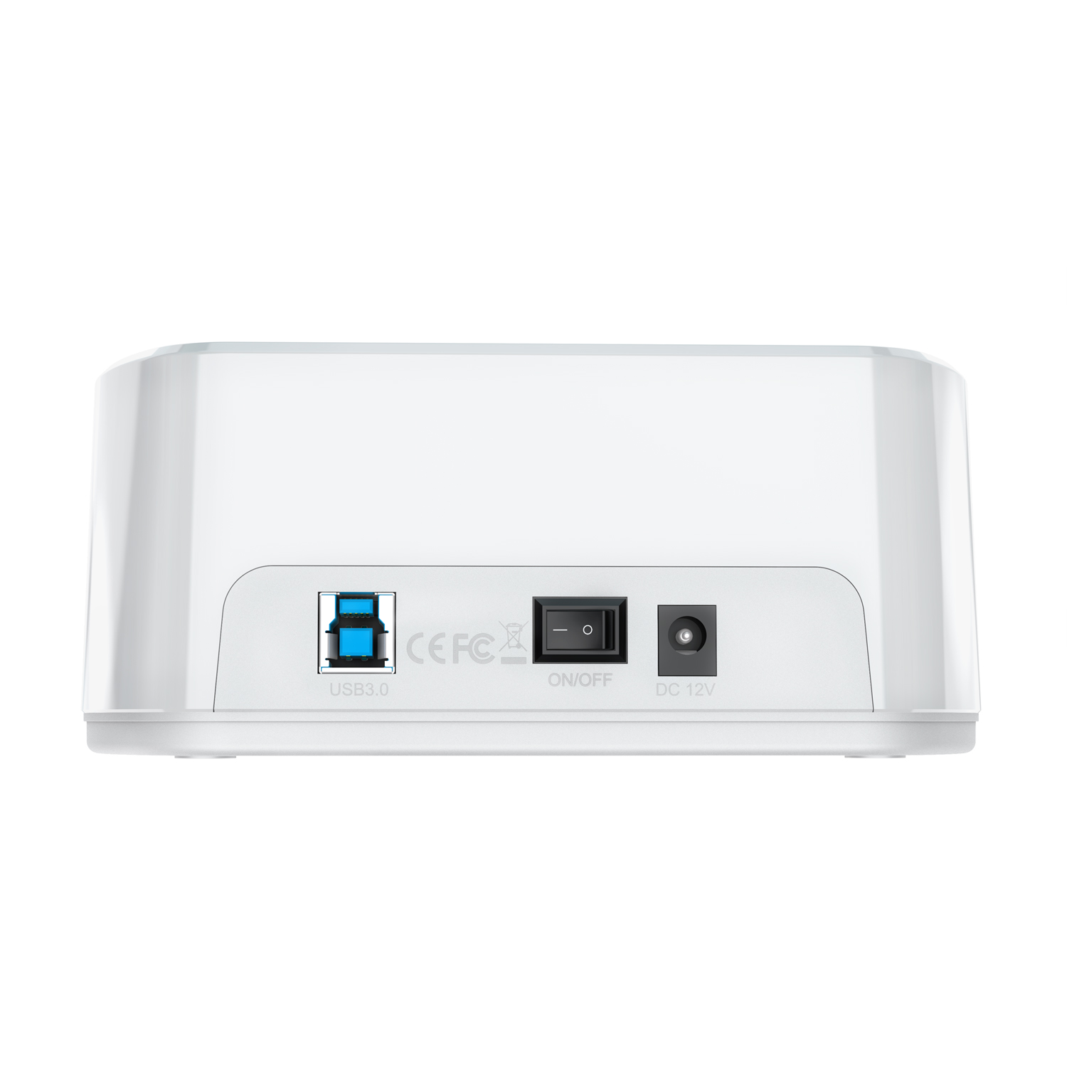 Station d'accueil double baie Aisens ASDS-D02W Sata 2.5/3.5 vers USB 3.0/3.1 Gen1 - Clone - Couleur blanche