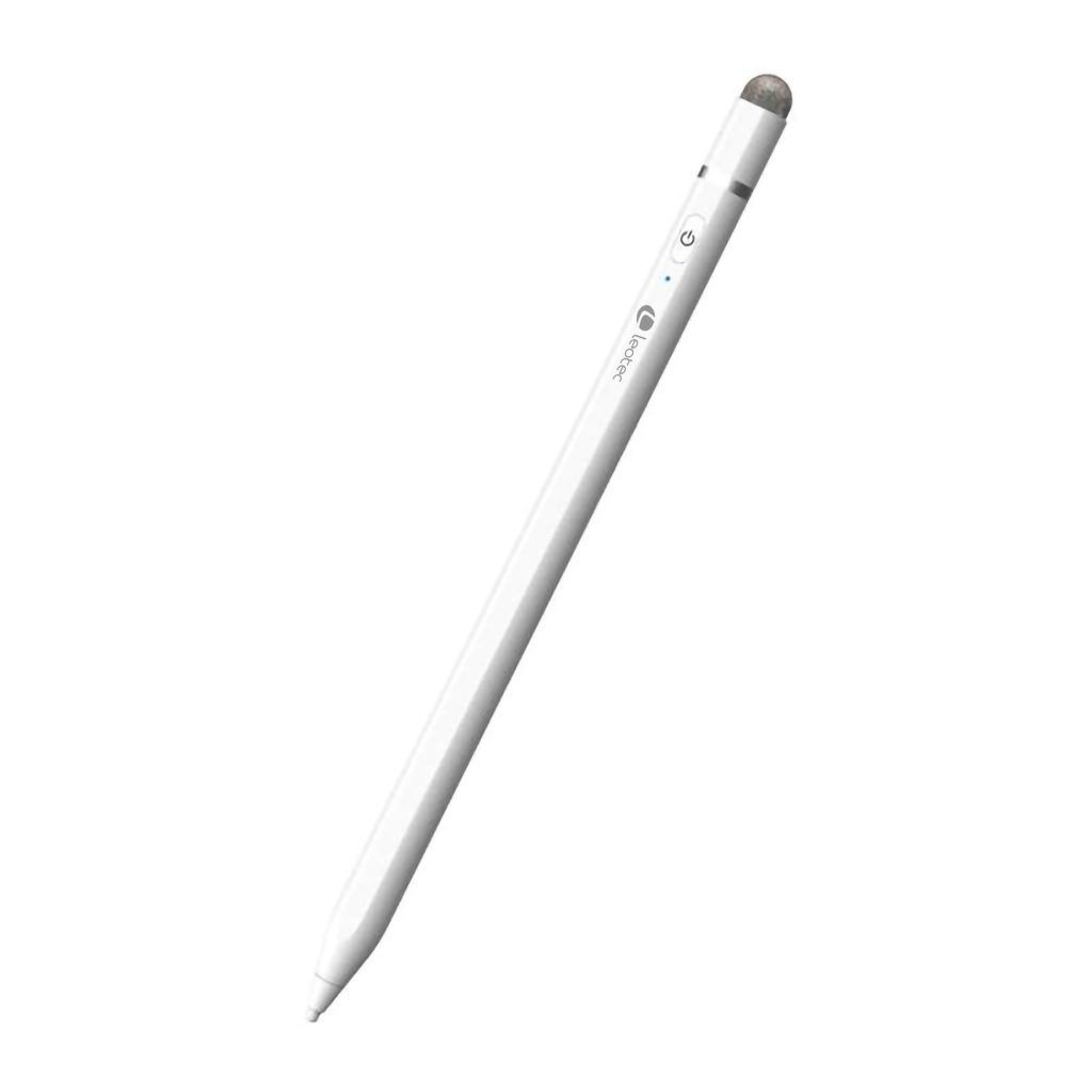 Stylet numérique Leotec Stylus ePen Plus pour écran tactile - Compatible avec smartphones et tablettes Android, iOS et Windows - Bouton marche/arrêt - Arrêt automatique - Autonomie jusqu'à 12h - Embout de remplacement