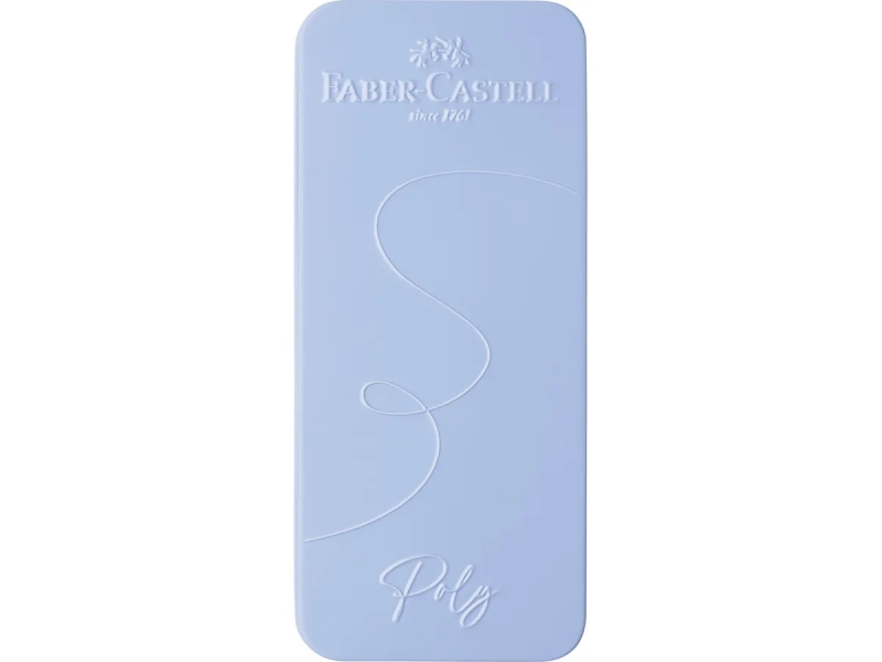 Stylo bille et stylo plume Faber-Castell Poly Pen avec pointe B - Clip en métal - Bleu clair