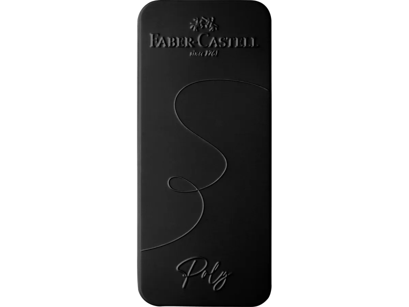 Stylo bille et stylo plume Faber-Castell Poly Pen avec pointe B - Clip métal - Noir