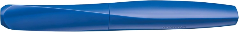 Stylo plume rechargeable Pelikan Twist pour l'école - Plume en acier inoxydable, pointe M - Corps bleu (814737)
