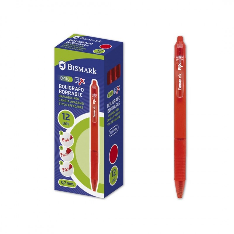 Bismark Stylo Effaçable Fix - Rouge