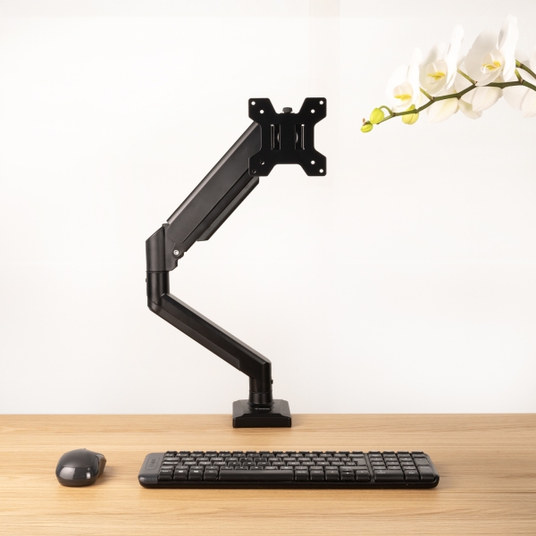 Support de bureau articulé Tooq pour écrans 13"-34" - Pivotant et inclinable - Gestion des câbles - Poids max. 10 kg - VESA 100 x 100 mm - Noir