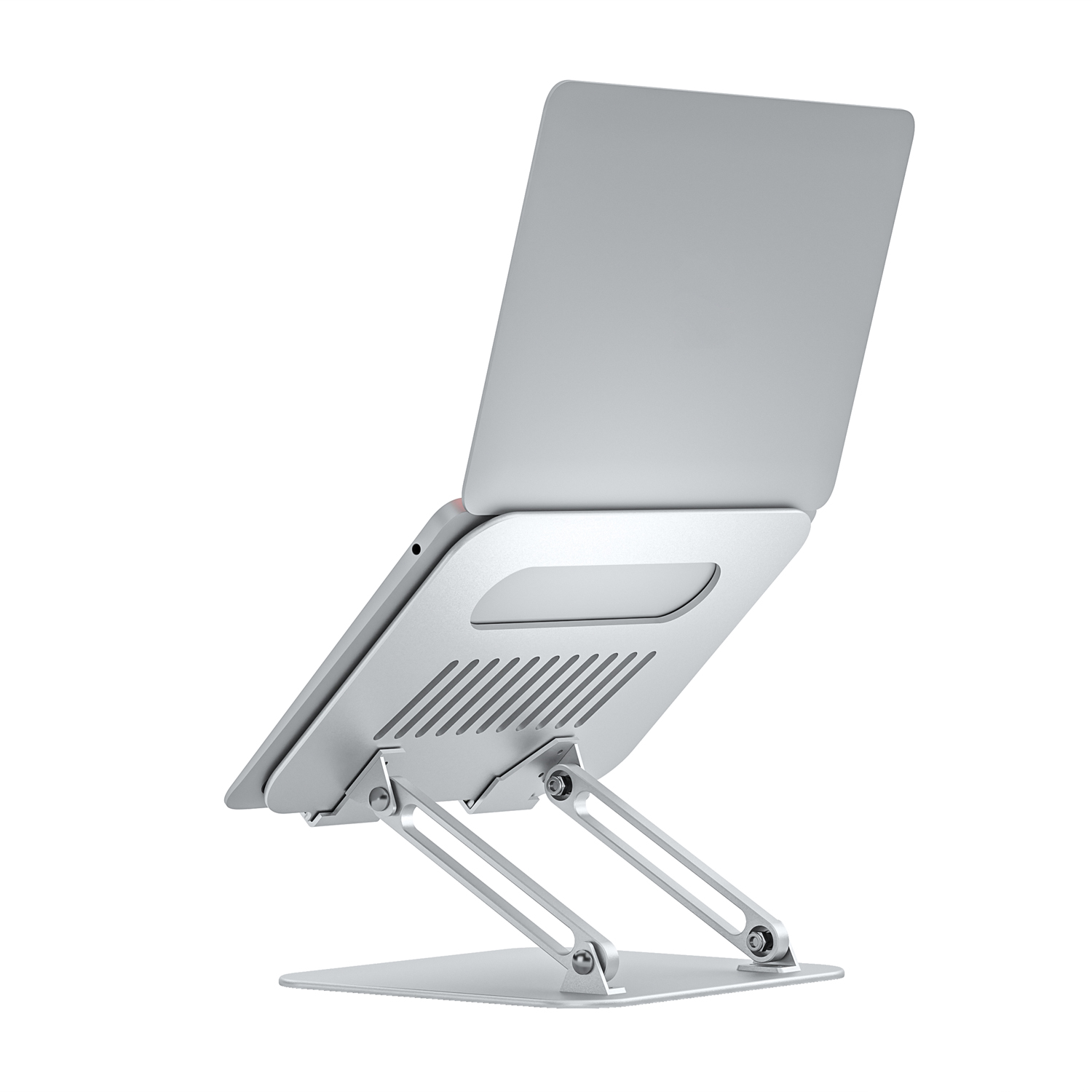 Support de bureau réglable Aisens XL 10-17 pour ordinateur portable/tablette - Couleur argent