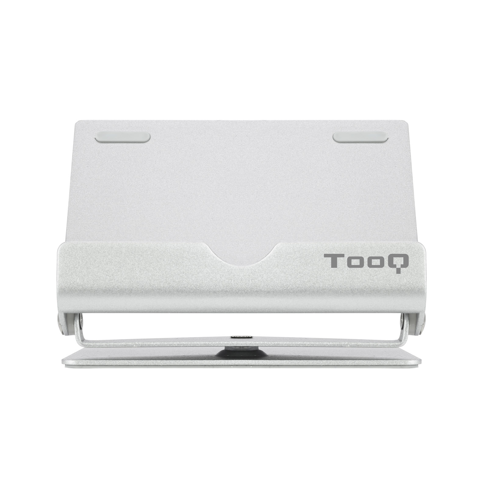 Support de Bureau Tooq pour Tablette jusqu'à 10" - Inclinable et Pivotant - Base Antidérapante - Couleur Argent