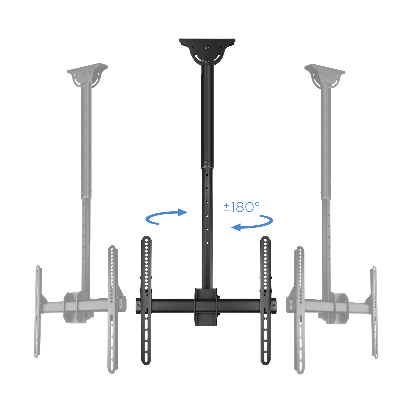 Support de Plafond Pivotant Tooq pour TV 32"-55" - Poids Max 50kg - VESA 400x400mm