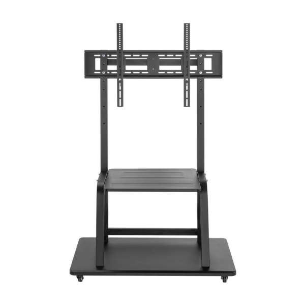 Support de sol Aisens Eco avec roulettes et plateau DVD - Acier haute résistance - Peinture électrostatique - Roues avec frein - Vesa Maximum 800x600mm - Charge maximale 150Kg
