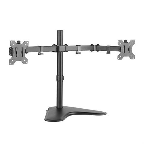 Support de table Cromad avec bras articulés pour 2 écrans 13"-32" - Pivotant et inclinable - Gestion des câbles - VESA 100x100mm