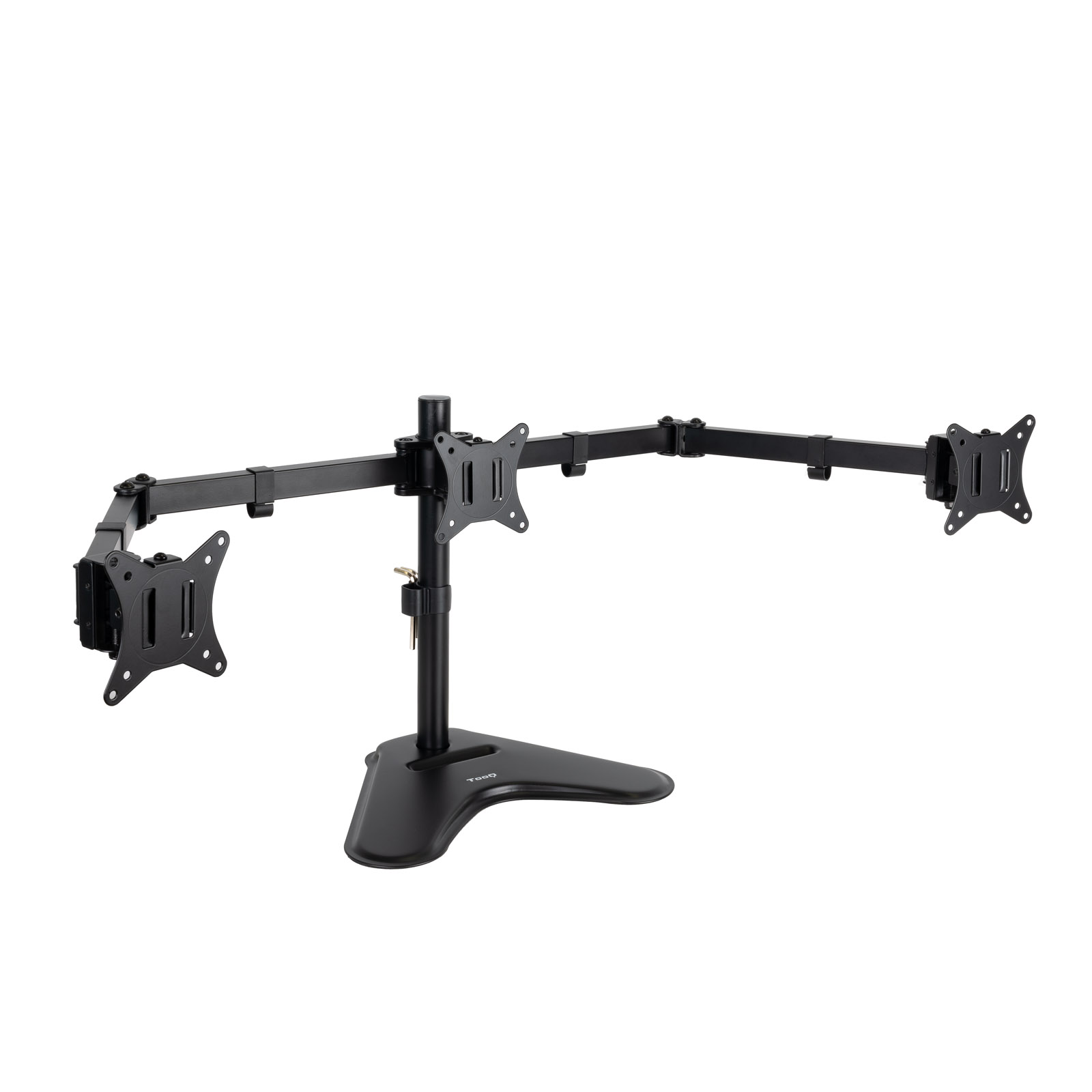 Support de table pour écran Tooq - Rotation 180º - Inclinable - 3 Bras 17-27 - Couleur Noir