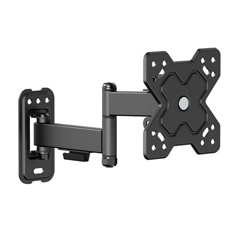 Support mural Cromad avec bras articulé pour TV 13"-32" - Pivotant, inclinable et double extension - Poids max 20 kg - VESA 100x100
