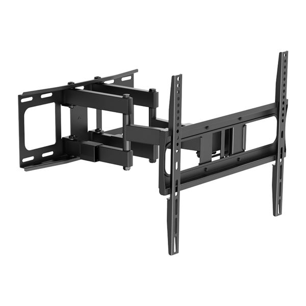 Support mural pour téléviseur Cromad à double bras articulé pour téléviseur de 32 à 75 pouces - Pivotant, inclinable et extensible - Poids maximal 60 kg - VESA 400 x 400 mm