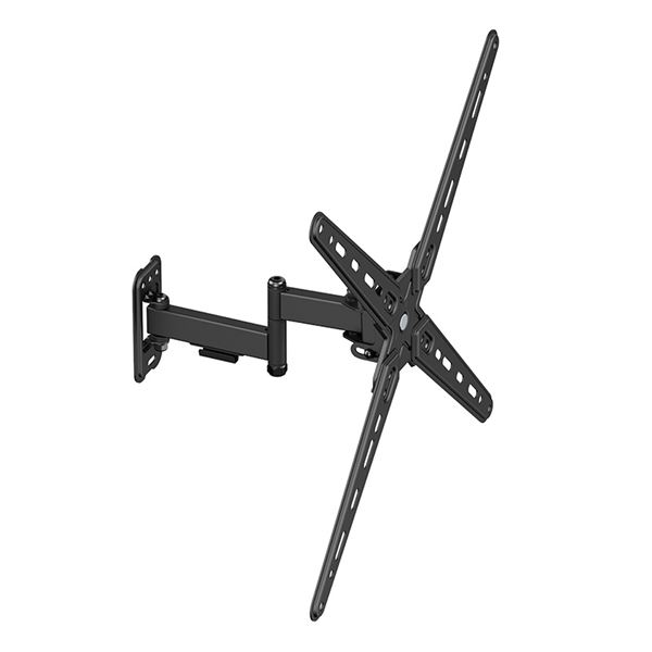 Support mural pour téléviseur Cromad avec bras articulé pour téléviseur de 13 à 55 pouces - Pivotant, inclinable et double extension - Poids max. 25 kg - VESA 400 x 400