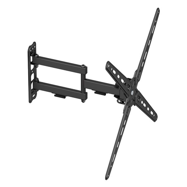 Support mural pour téléviseur Cromad avec bras articulé pour téléviseur de 13 à 55 pouces - Pivotant, inclinable et double extension - Poids max. 25 kg - VESA 400 x 400