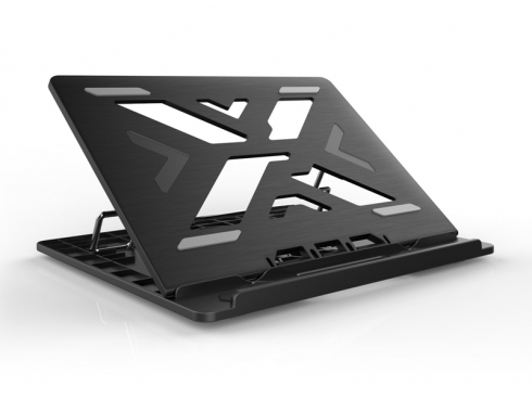 Support pour ordinateur portable Conceptronic - 7 niveaux - Jusqu'à 15,6" - Couleur Noir