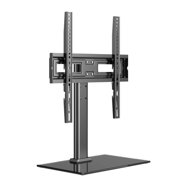 Support TV Unykach pour TV 23"-60" - Base en verre trempé - Poids max 40 kg - VESA 400x400 mm - Couleur noire