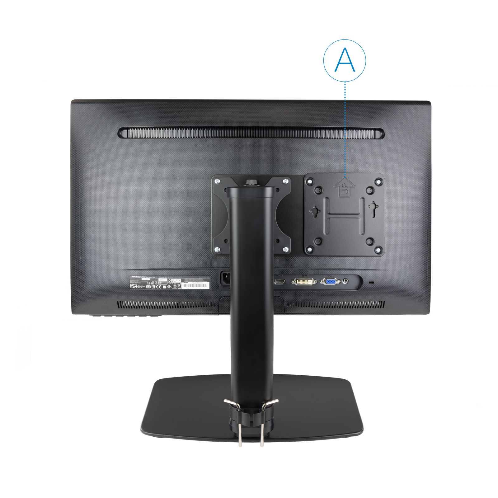 Support VESA Tooq pour Mini PC - Poids Max 3kg - VESA 100x100 - Couleur Noir