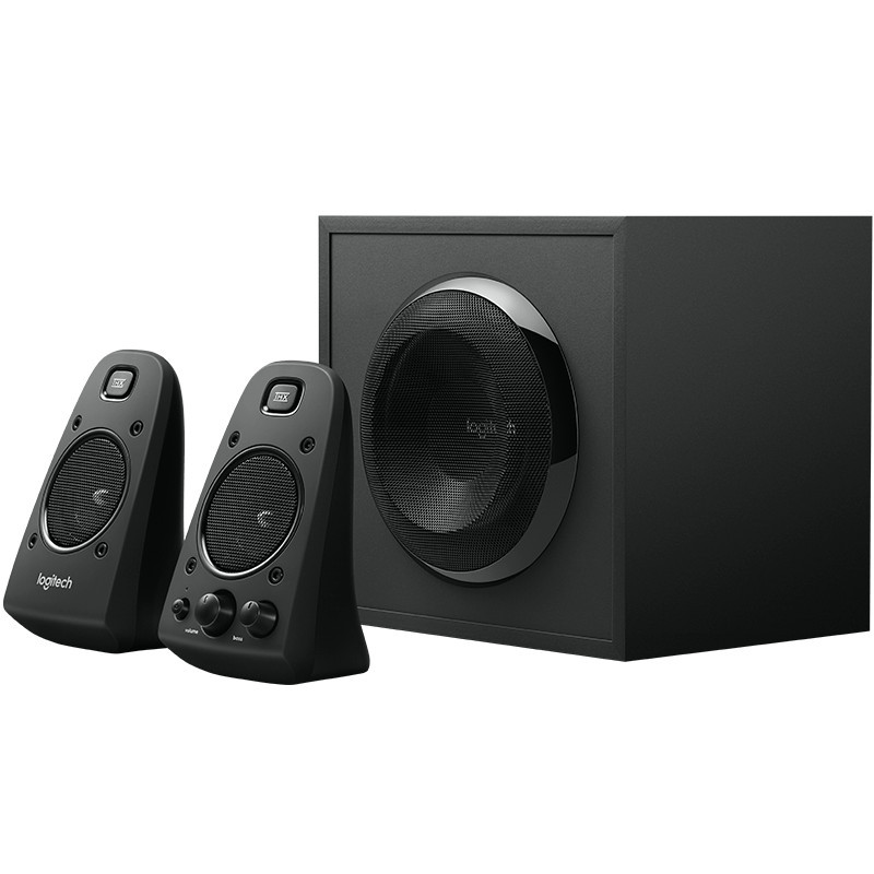 Système d'enceintes Logitech Z623 2.1 400W avec Subwoofer - Certification THX - 2x Entrées Jack 3.5mm + 2x RCA - Couleur Noir