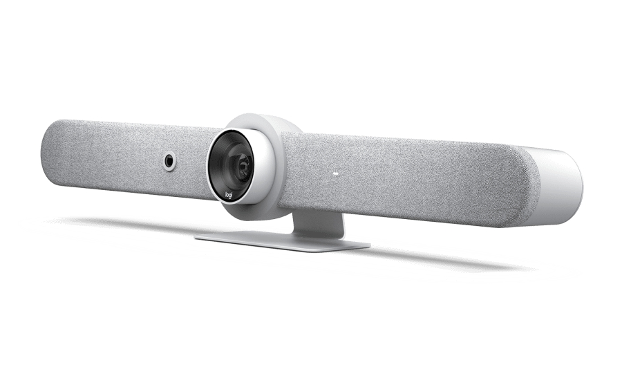 Système de visioconférence Logitech Rally Bar Ultra HD 4K PTZ WiFi - Tout en un - Champ de vision de 90º - USB-A, USB-C, HDMI, RJ45 - Télécommande - Couleur Blanc