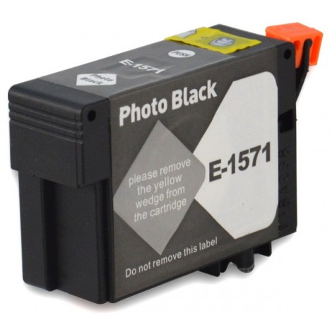 Cartouche compatible Epson T1571 noir photo - Remplace C13T15714010