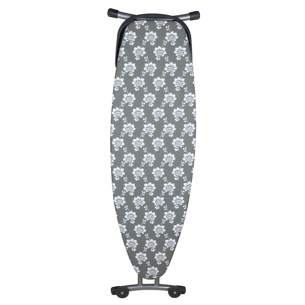 Table à repasser pliante Orbegozo TP 1400 - Hauteur réglable jusqu'à 93 cm - avec roulettes pour un transport facile - Support central pour le repassage - Grille en acier résistante