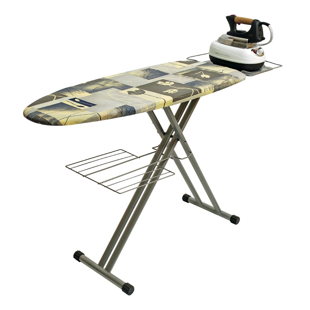 Table à repasser professionnelle Orbegozo TP 4000 - Surface en coton pour une finition parfaite - Support sécurisé pour les centres de repassage - Hauteur réglable jusqu'à 93 cm