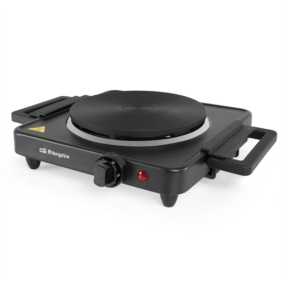 Table de Cuisson Électrique Pliante Orbegozo PE 2815 - Haute Performance 1500W - Poignées Pliables - Indicateur Lumineux - Système de Sécurité Anti-Surchauffe