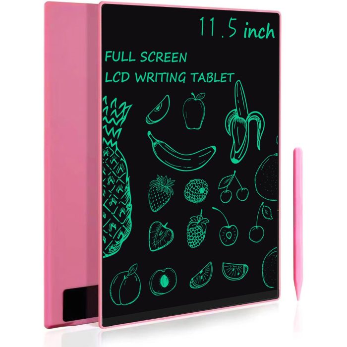 Tableau blanc numérique LCD Leotec Eleven 11,5" avec encre électronique - Sans lumière bleue - Bouton de verrouillage - Stylo magnétique - Couleur rose