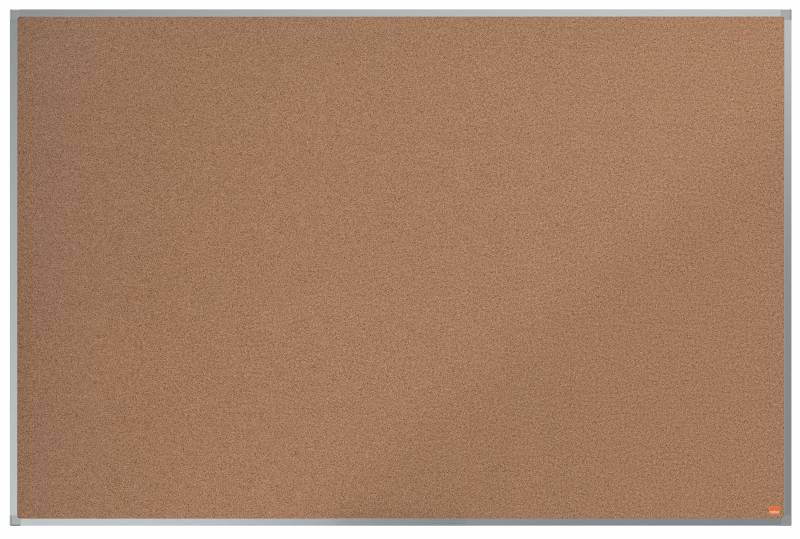 Tableau d'affichage en liège Nobo Essence 1500x1000mm - Montage en angle - Surface naturelle - Cadre en aluminium anodisé - Couleur naturelle