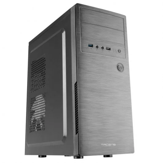 Tacens Initiox Mid-Tower ATX, Micro ATX, Mini-ITX Case - HDD Size 2.5", 3.5", 5.25" - USB-A 2.0, USB-A 3.0 and Audio - 1 120mm Fan Installed