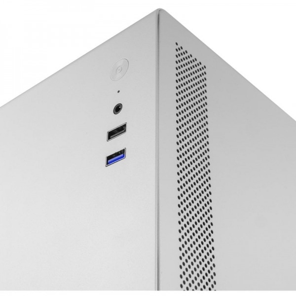 Tacens ORUMX Mini Tour Ultra Compacte Slim - Structure en Acier Résistant - Ventilateur 80 mm - Support MicroATX/Mini-ITX - 4 Baies de Disque - Couleur Blanc
