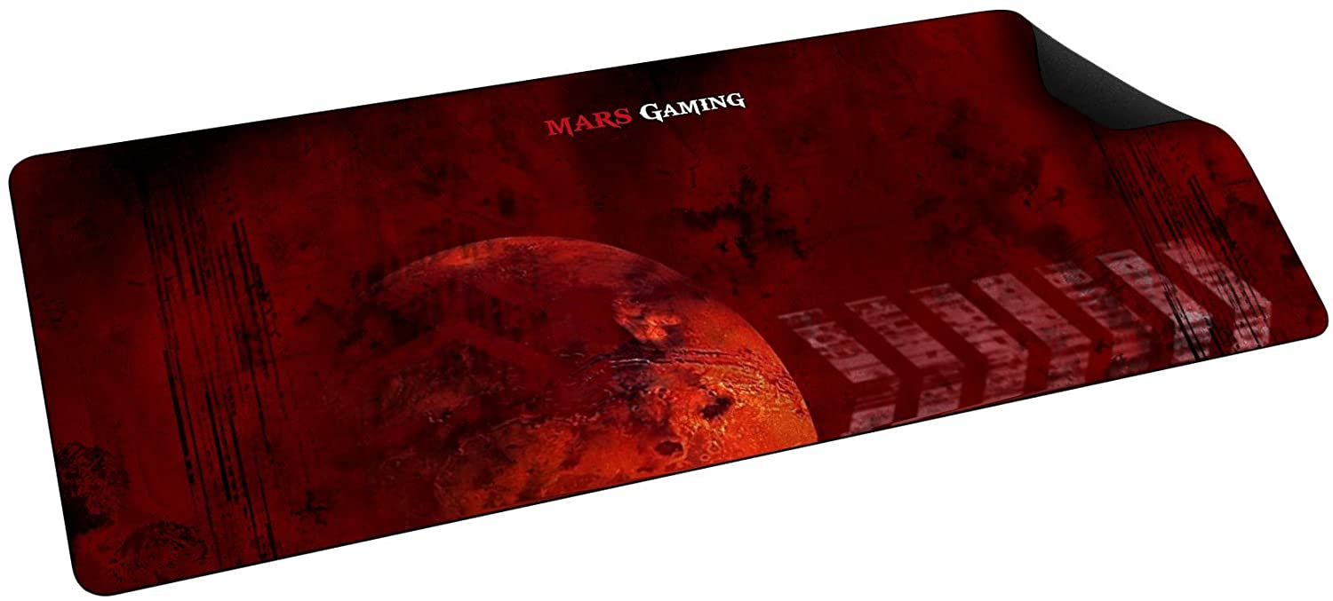 Tapis de jeu Mars Gaming MMP2 XL - Bords renforcés - Antidérapant - Taille 880x330x3mm