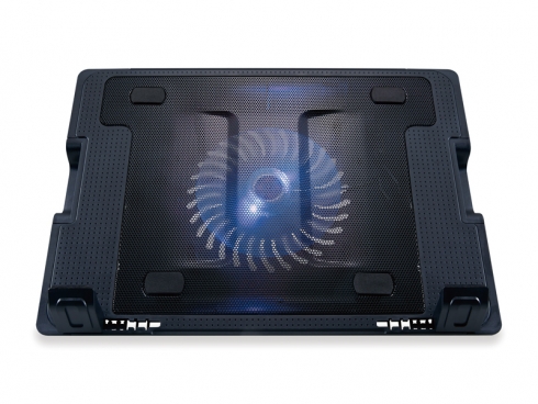 Tapis de refroidissement pour ordinateur portable Conceptronic Thana 01 - Jusqu'à 17" - 1 ventilateur de 14 cm - Couleur noire