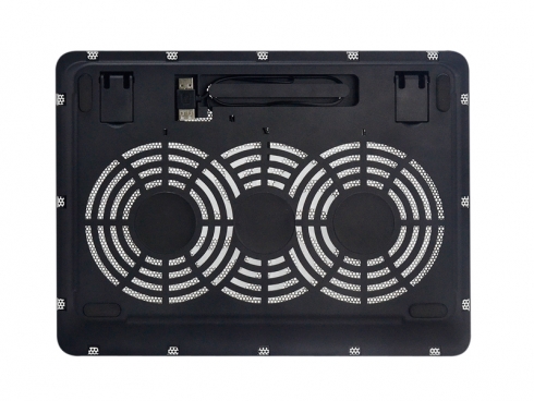 Tapis de refroidissement pour ordinateur portable Conceptronic Thana 03 - Jusqu'à 15,6" - 2 ventilateurs - Couleur noire