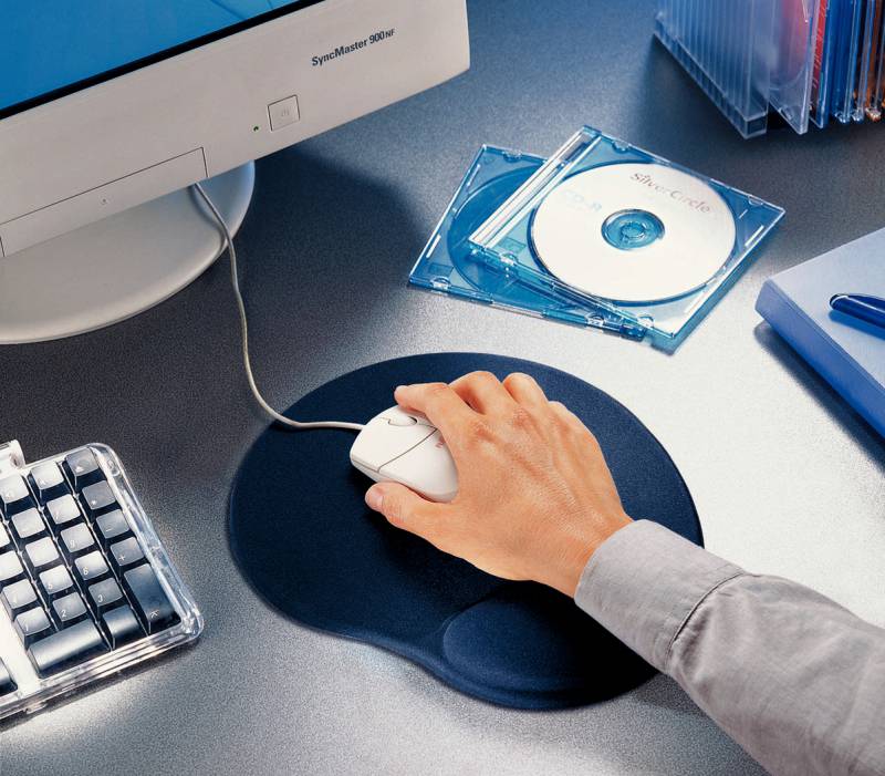 Esselte Tapis Souris Ergo + Repose-Poignet - Bleu