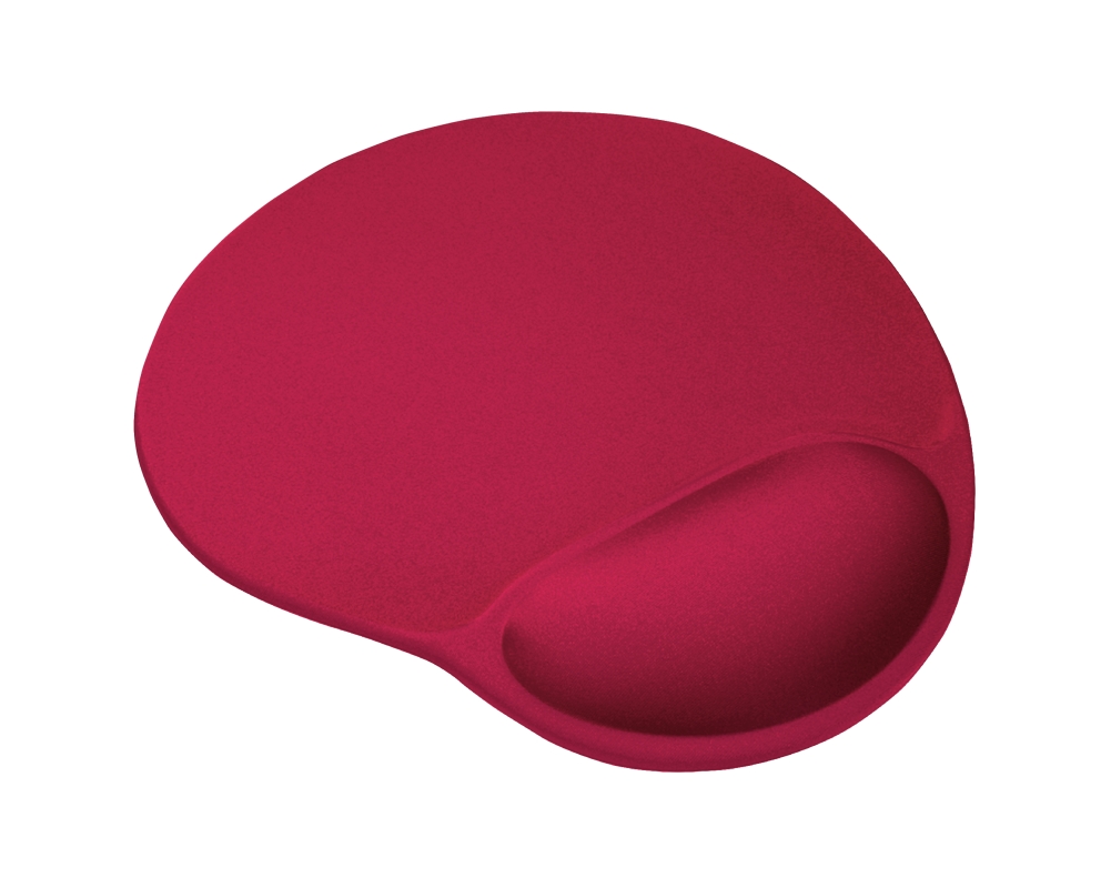 Tapis de souris ergonomique Trust BigFoot - Repose-poignet en gel - 23,6 x 20,5 cm - Couleur rouge