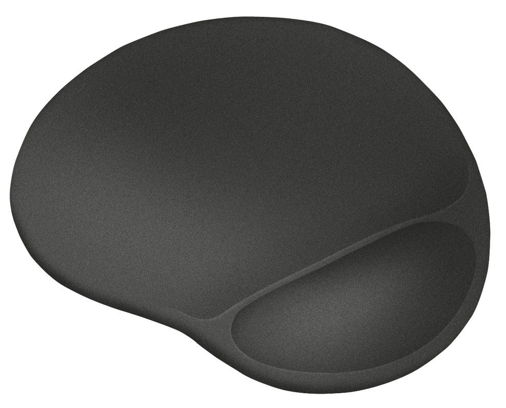 Tapis de souris ergonomique Trust BigFoot XL - Repose-poignet en gel - 29,5 x 25,5 cm - Couleur Noir