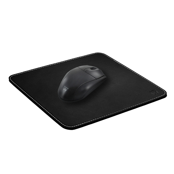 Tapis de souris Ewent - Rigide - Cuir synthétique - Base en caoutchouc - 220 x 180 x 3 mm - Noir
