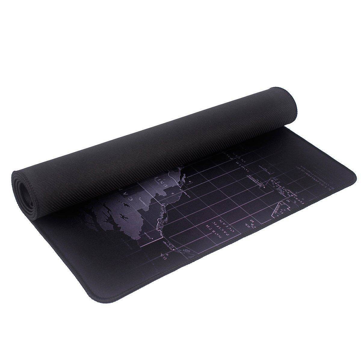 Tapis de souris extra large Subblim 900x400 mm - Grand espace pour les jeux ou le travail - Bords cousus durables - Haute qualité d'impression - Nettoyage facile - Haute élasticité - Base antidérapante - Couleur noire