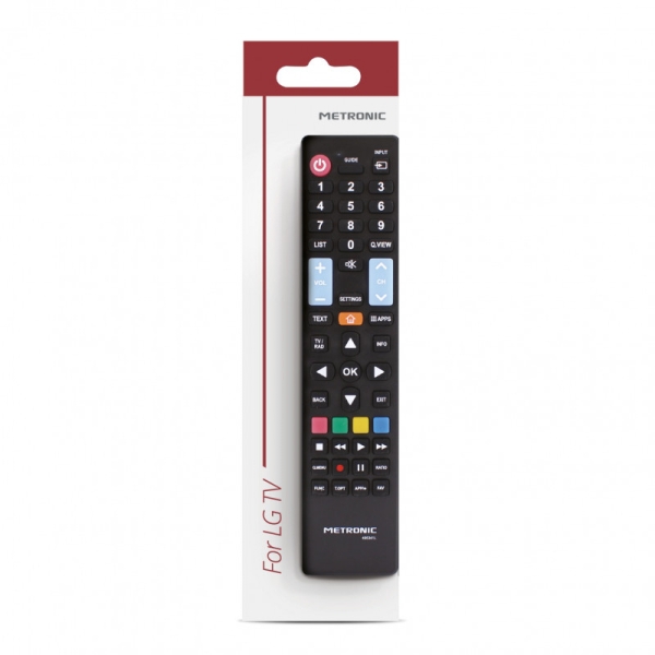 Télécommande Metronic compatible avec les téléviseurs LG - Noir