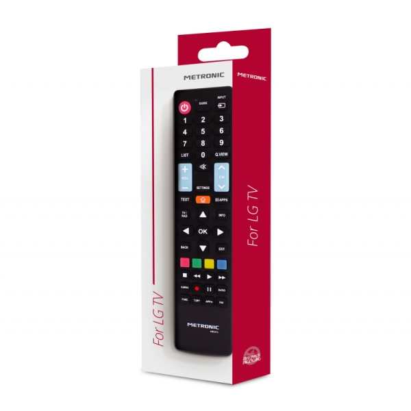 Télécommande Metronic compatible avec les téléviseurs LG - Noir